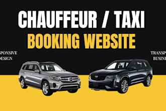 design chauffeur website, limousine website and taxi booking website, car rental