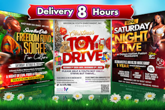design professional flyer in 8 hours