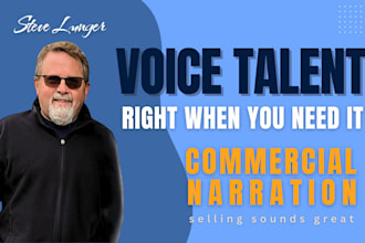 record a professional american male voice over