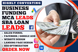 generate merchant cash advance leads business funding leads payday loan leads