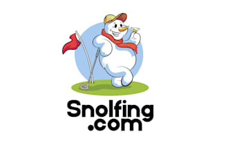 design unique mascot snow golf logo