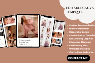 design urgent editable canva newsletter brochure carousel menu website ebook
