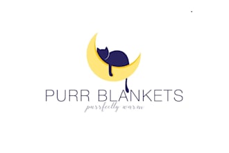 design awesome sleeping cat logo