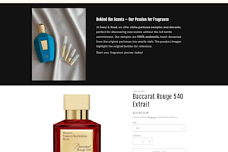 shopify perfume website, skin care website, cosmetic store, wix perfume website