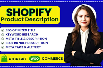 write shopify product descriptions for your ecommerce store