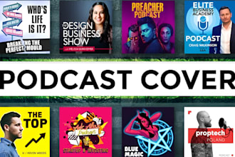 create podcast cover art and podcast logo design