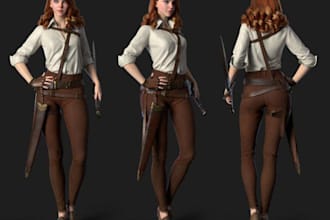 do 3d game character rigging 3d metahuman and animation for unity, unreal engine