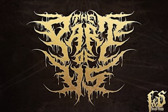 design a striking black metal logo