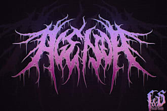 draw heavy metal, black metal, death metal font band logo