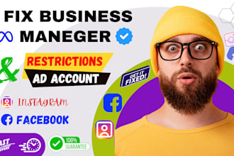 fix and create fb business manager, restrictions ad account