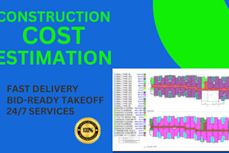 do quantity takeoff, material takeoff, construction estimate,cost estimation boq