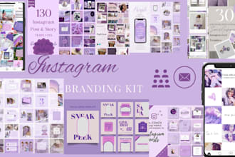 design a creative instagram branding kit on canva