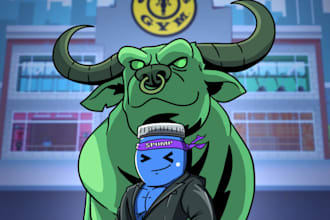 crypto meme video, 2d meme character, crypto meme animation