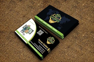 do modern two sided business card design for your company