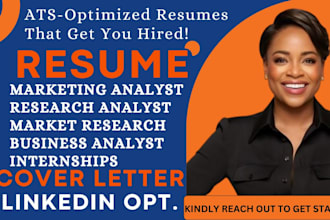 create market research, marketing analyst, research analyst, internships resume