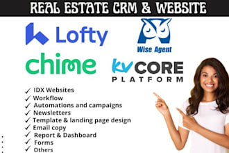 setup lofty chime wiseagent kvcore real estate idx website crm