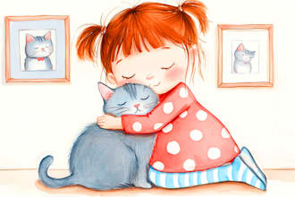 make hand drawn children story book illustration watercolor