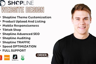 design, redesign shopline website shopline listing marketing to boost sales, pod