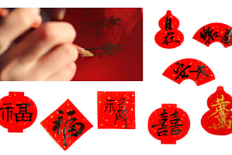 do classical handwritten chinese calligraphy for any purposes tattoo,logo,ect