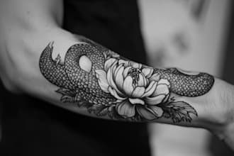 make amazing dotwork tattoo design for you