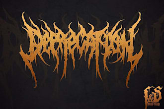 create logo for hardcore, metal, punk band, y2k and more