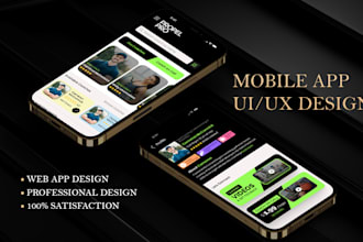 do mobile app design, web app design and app screenshots