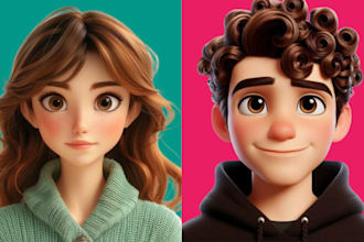design 3d cartoon character animation 3d anime style unreal engine game 3d rig