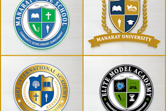 design custom education school college university academy logo or any graphics