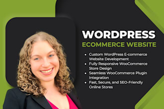 develop, build responsive wordpress ecommerce website with woocommerce plugin