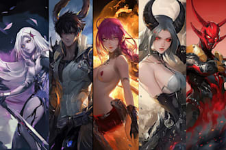 do anime and manga character art illustration, chibi or fan art