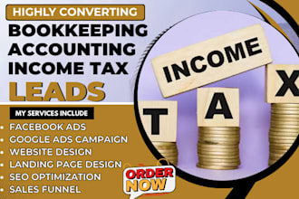 generate bookkeeping leads accounting leads income tax leads website lead funnel