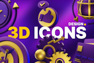 create 3d icons for websites or mobile app