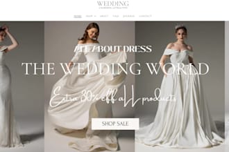 design bridal clothing website wedding dress website bridal dress shopify store
