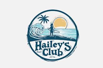 design a surf club inventive logo