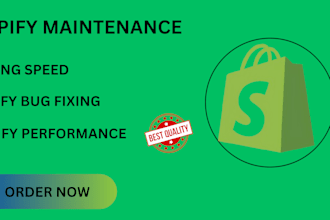 do shopify maintenance, shopify bug fixing