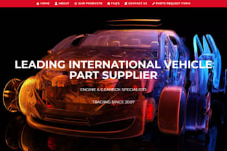 build car detailing website, auto parts website, car parts website, autoparts