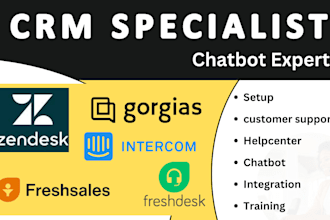 setup zendesk freshdesk gorgias zoho hubspot ai agent chatbot virtual assistant