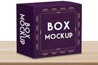 do photo realistic 3d mockup for your box and packaging