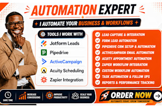 do jotform leads pipedrive activecampaign acuity zapier integration automation