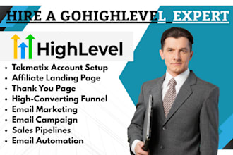 setup tekmatix gohighlevel affiliate landing page ghl SMS marketing ghl workflow