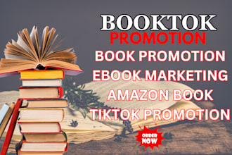 do viral booktok video book promotion tiktok ads  and ebook marketing