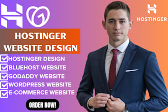 build hostinger website wordpress design godaddy website redesign website