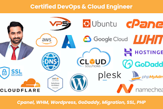 setup cpanel, whm, cloudpanel, vps, plesk, godaddy, SSL, wordpress, php websites