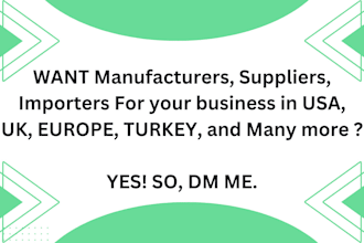provide email, contact of importer, suppliers, manufacturers