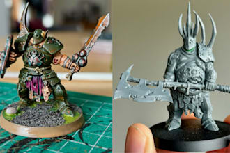3d print paint and ship 3d miniatures figurines to europe germany us uk italy