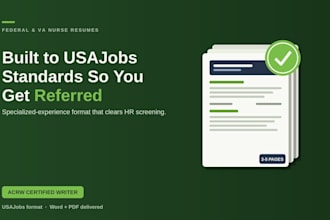 write a federal VA nurse resume for usajobs and government rn positions