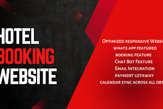 make responsive hotel website design for you