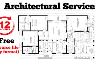 draw architectural 2d floor plan in autocad