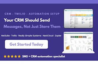 setup netsuite CRM twilio SMS automation really simple systems and zapier flows