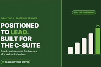 write an executive resume for senior leadership roles